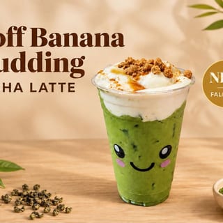Biscoff Banana Pudding Matcha Latte