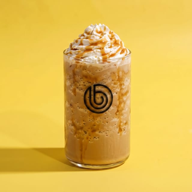 Caramel Frappe Coffee.