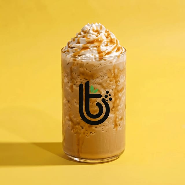 Caramel Frappe Coffee.